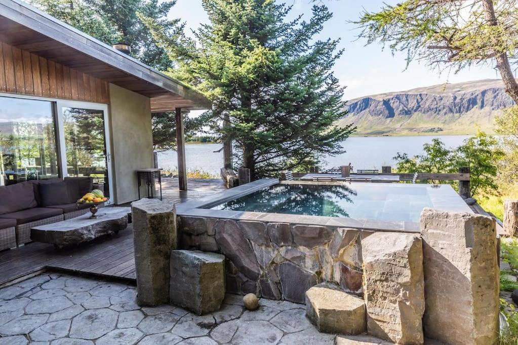 Luxury Lakefront Villa, Infinity Hot Tub And Sauna Grimsnes og Grafningshreppur Eksteriør billede